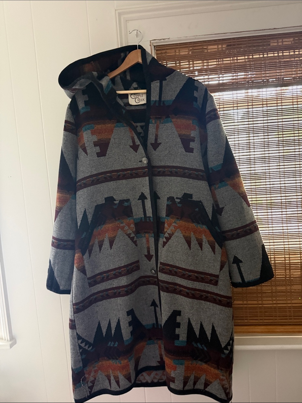 Copper Creek Gray Aztec Hooded Utility Jacket